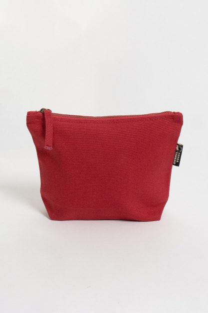 Terra Thread Organic Cotton Canvas Zippered Pouch - Red