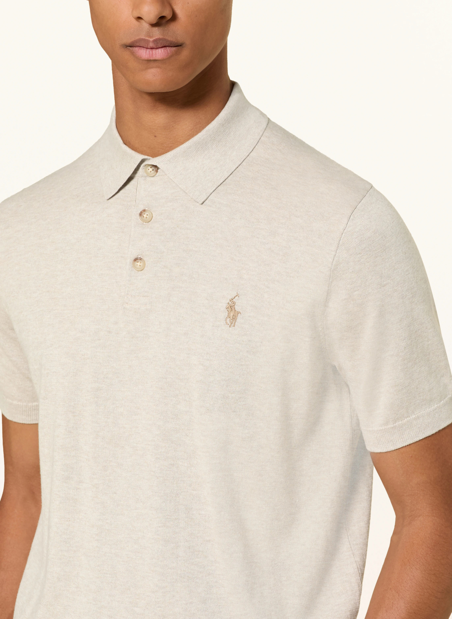 POLO RALPH LAUREN Strick-Poloshirt – BEIGE