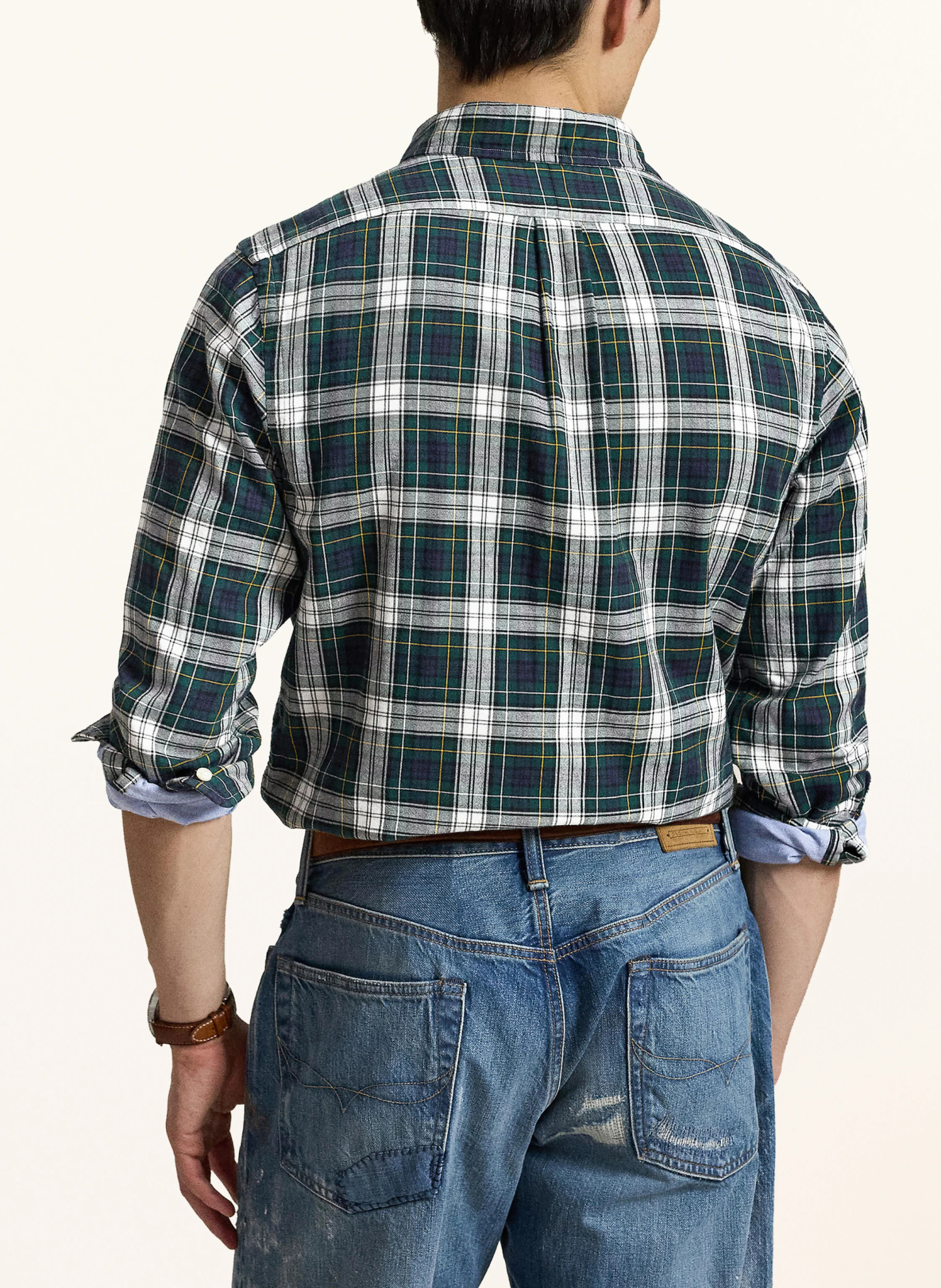 POLO RALPH LAUREN Oxfordhemd Custom Fit – DUNKELGRÜN / DUNKELBLAU / WEISS