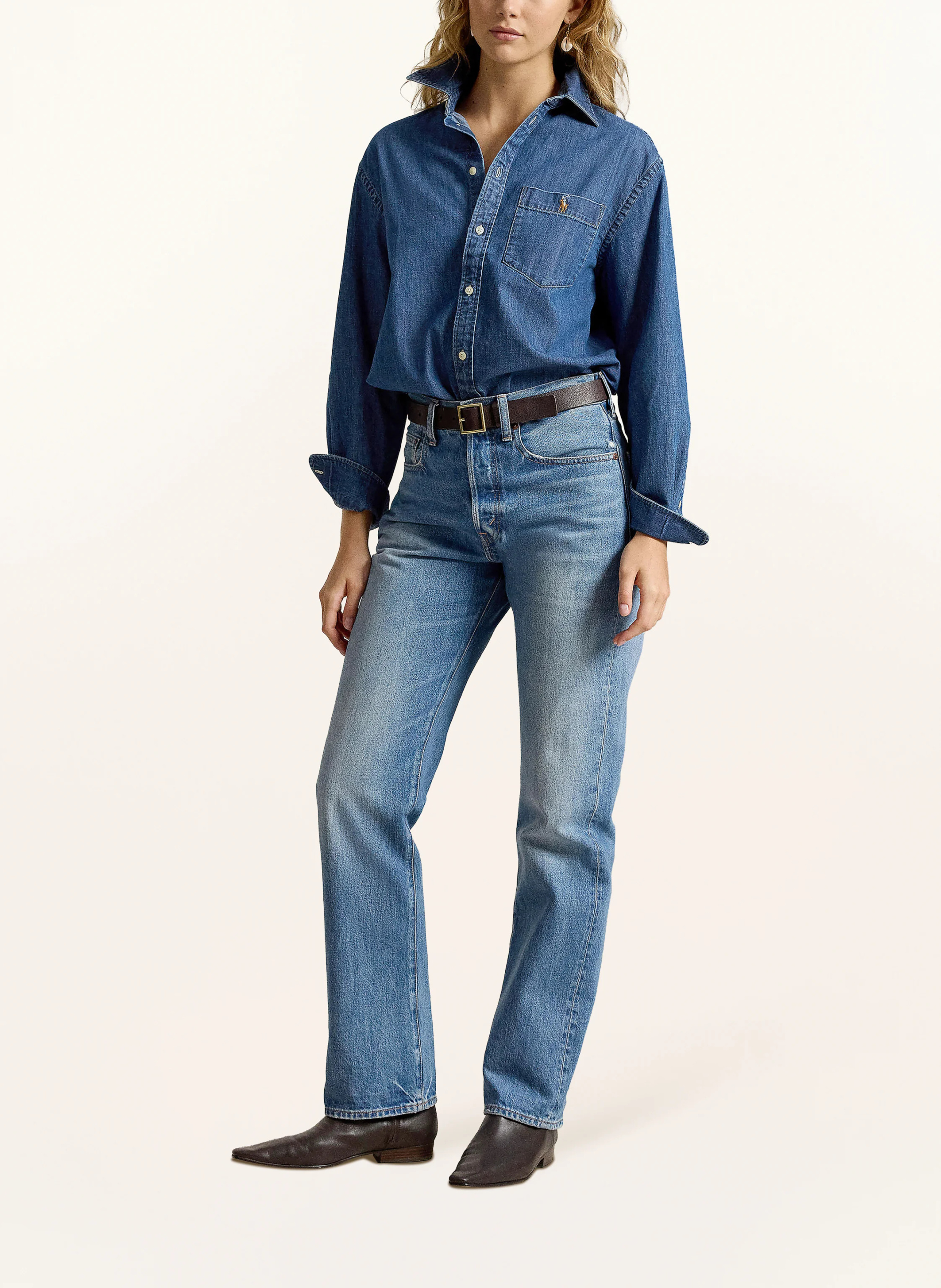 POLO RALPH LAUREN Jeansbluse – BLAU