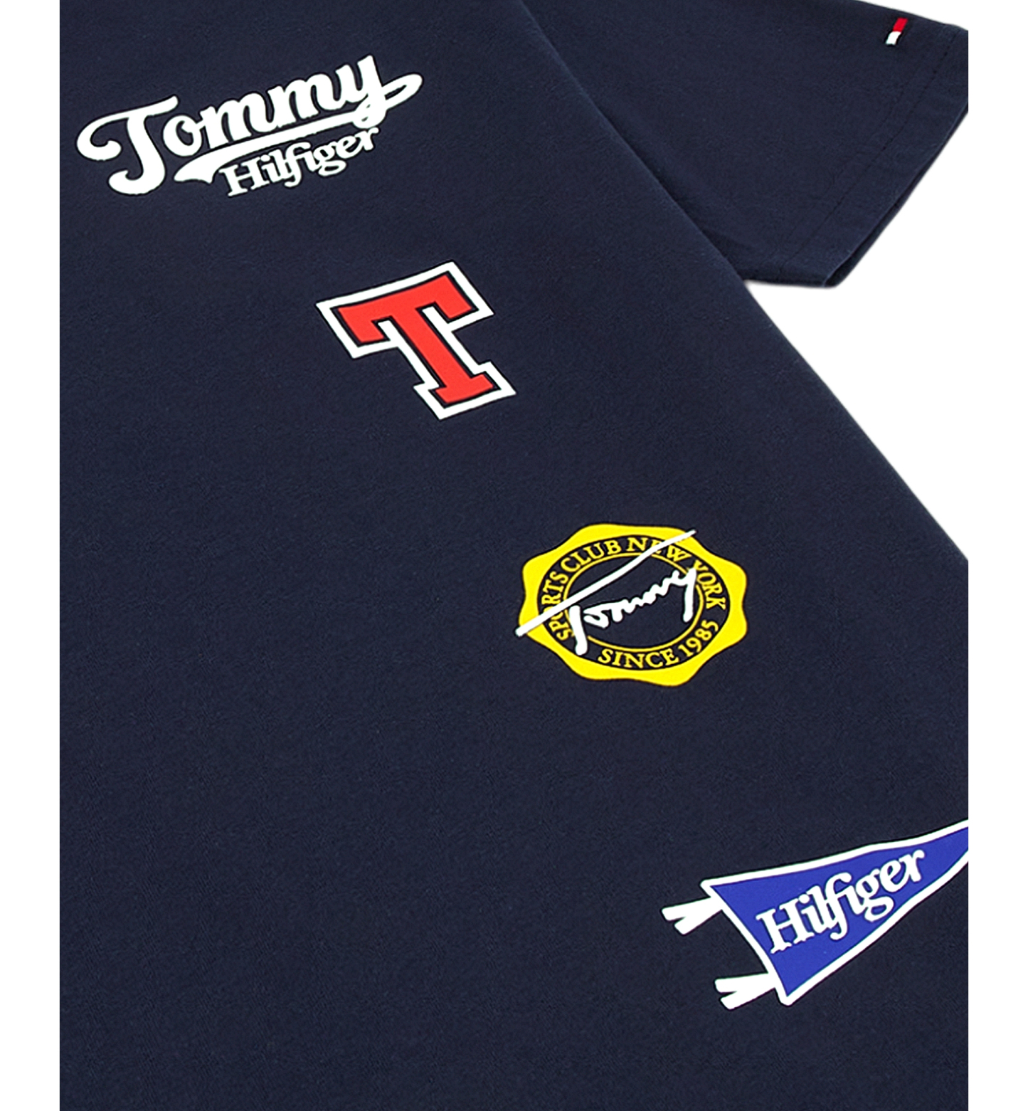 Tommy Hilfiger Boys' 8-20 Collegiate Stack Short-Sleeve T-Shirt - Navy Blazer