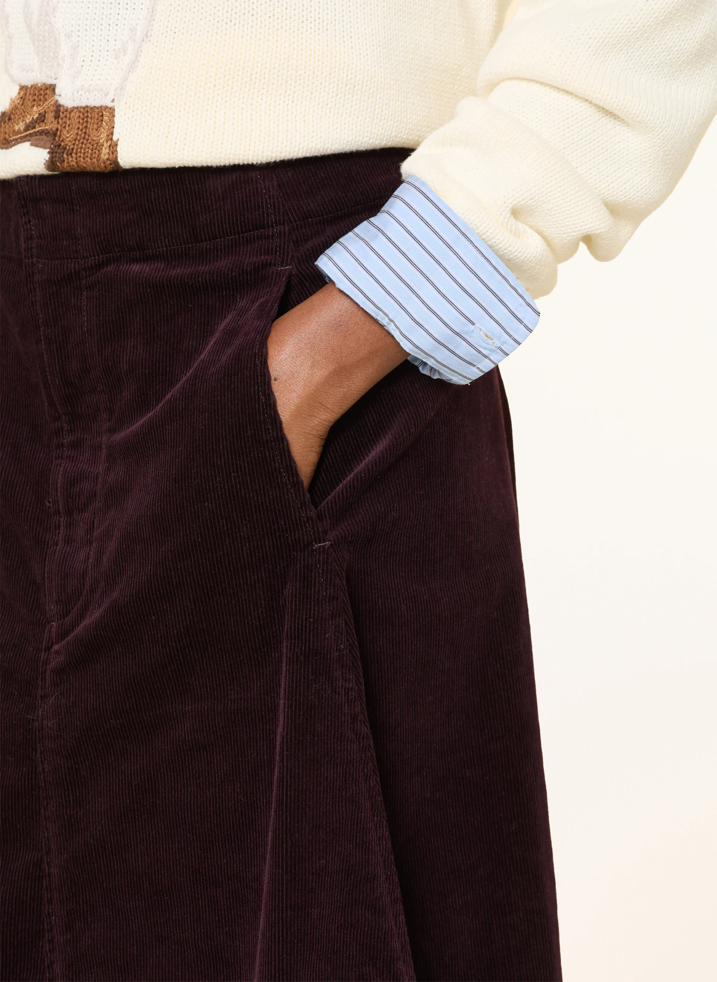 POLO RALPH LAUREN Cordrock – DUNKELROT