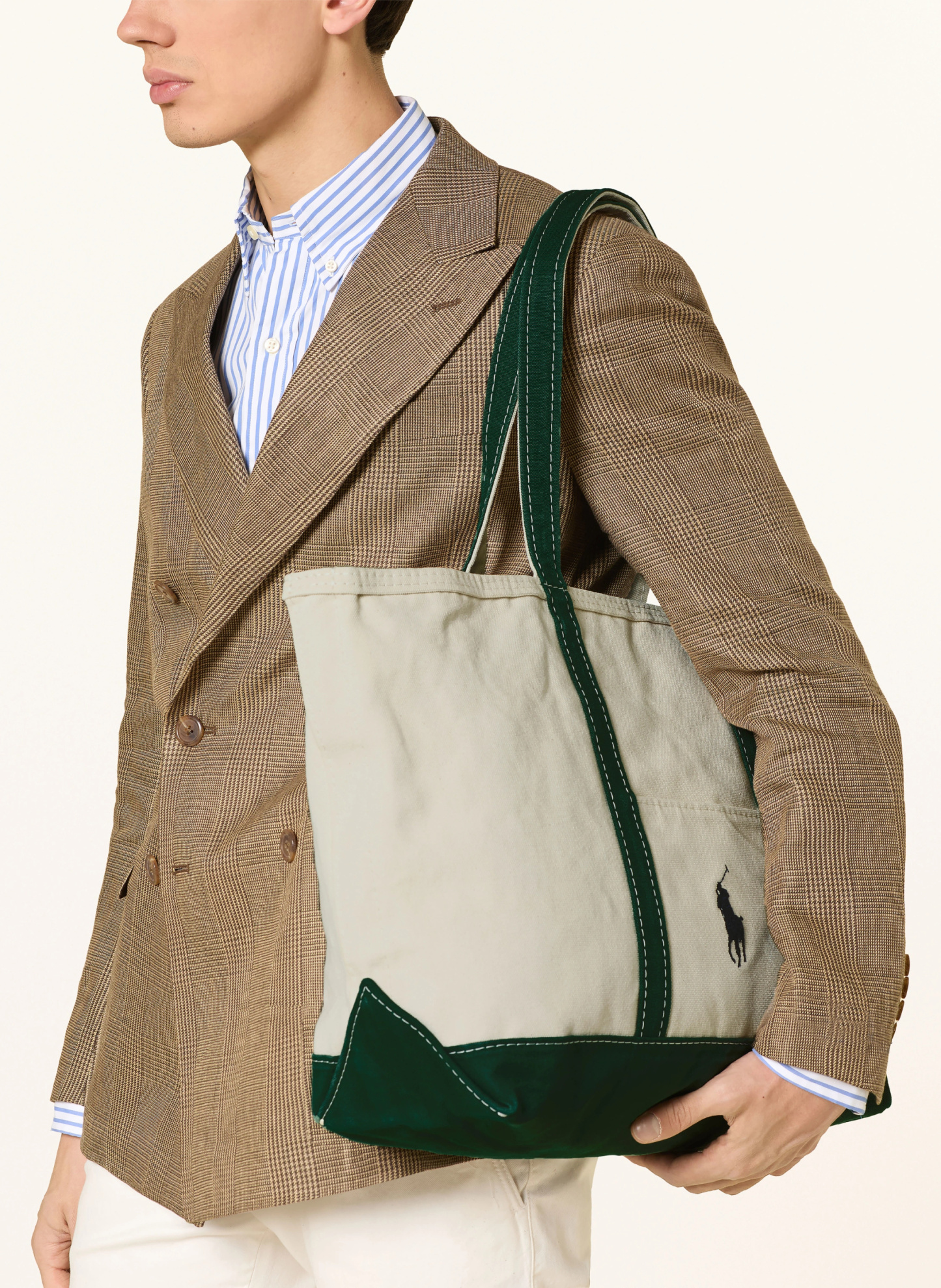 POLO RALPH LAUREN Shopper – CREME / GRÜN