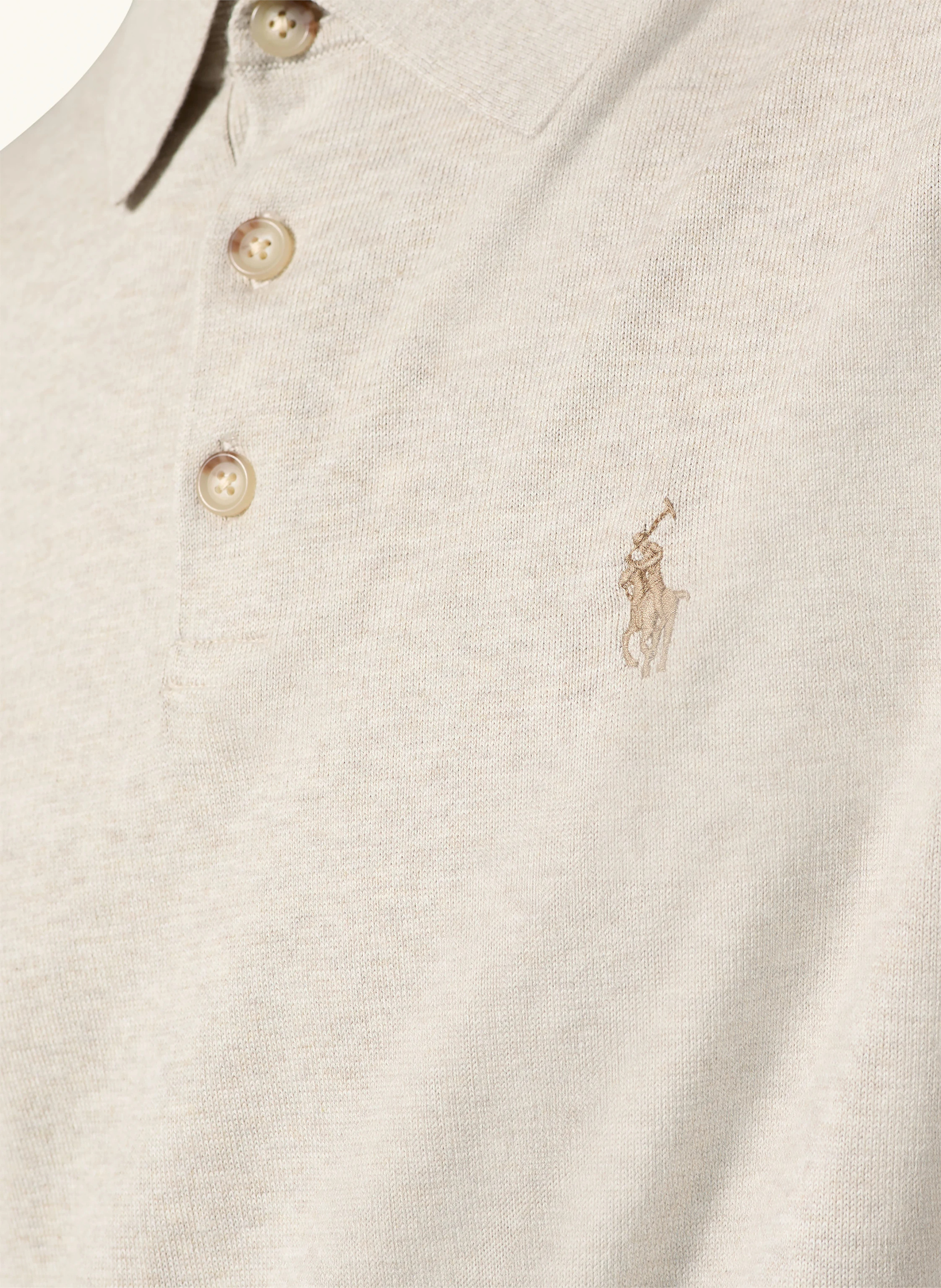 POLO RALPH LAUREN Strick-Poloshirt – BEIGE