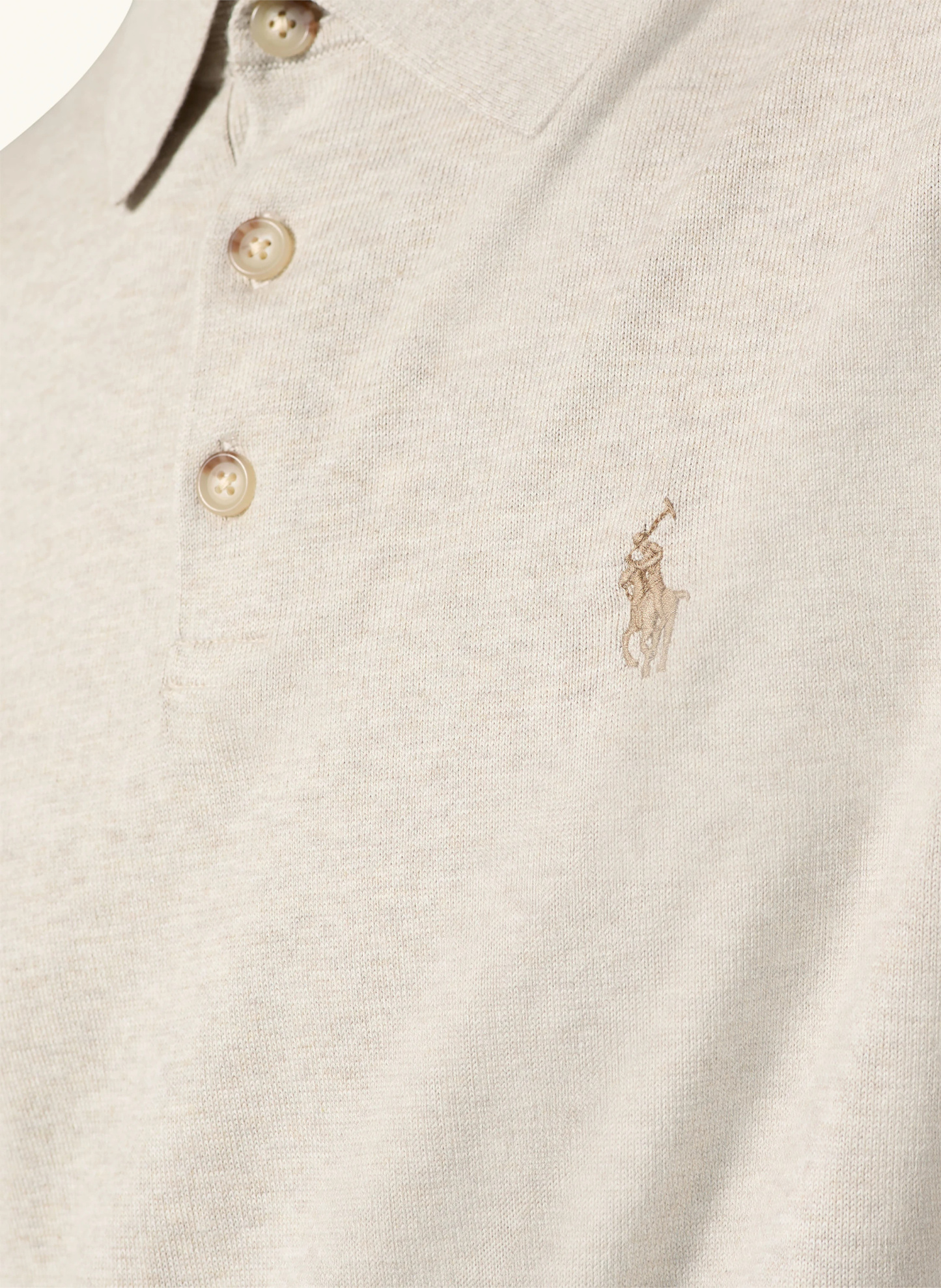 POLO RALPH LAUREN Strick-Poloshirt – BEIGE