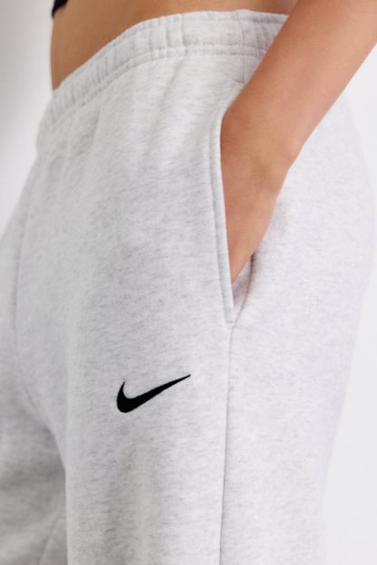 Nike Studio Fleece Mid-Rise Wide Leg Pants - Grey