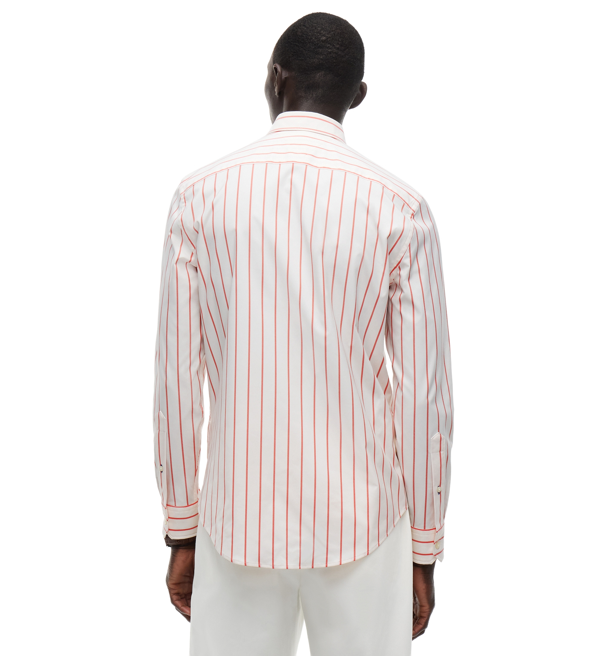 Tommy Hilfiger Men's Performance Poplin Stripe Shirt - Brilliant Orange/Stripe