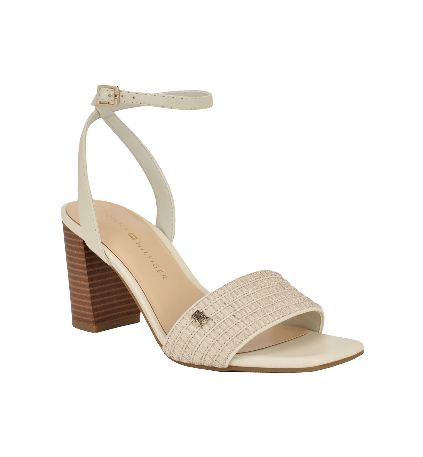 Tommy Hilfiger Women's Skilars High Block Heel Sandals - Chic Cream