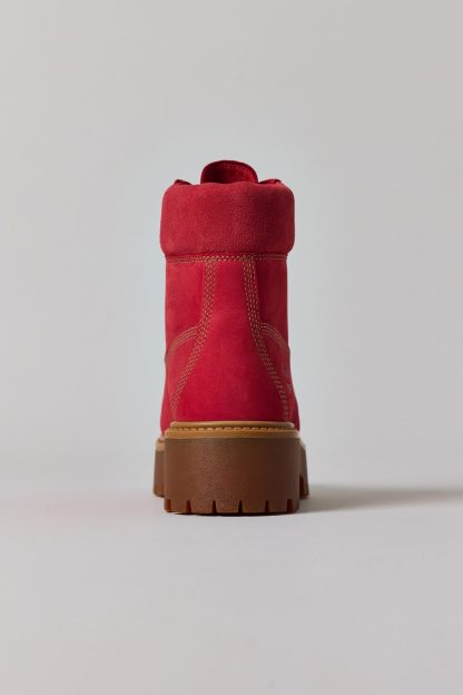 Timberland Women's Stone Street 6-Inch Platform Waterproof Leather Boots - Medium Red