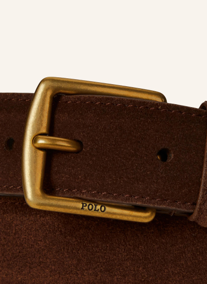POLO RALPH LAUREN Ledergürtel – DUNKELBRAUN / GOLD