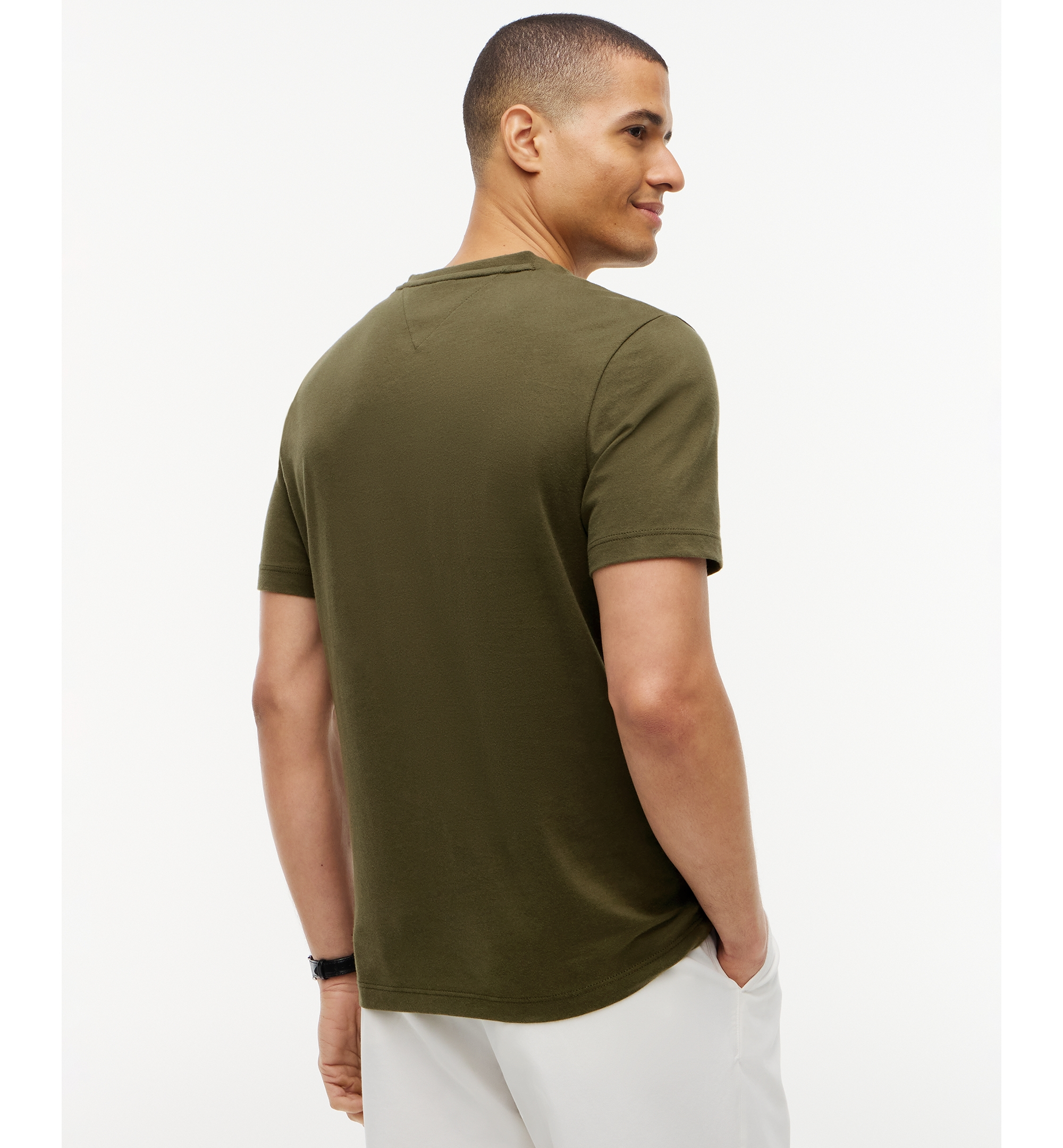 Tommy Hilfiger Men's Essential Cotton V-Neck Regular-Fit T-Shirt - Huntsman Green