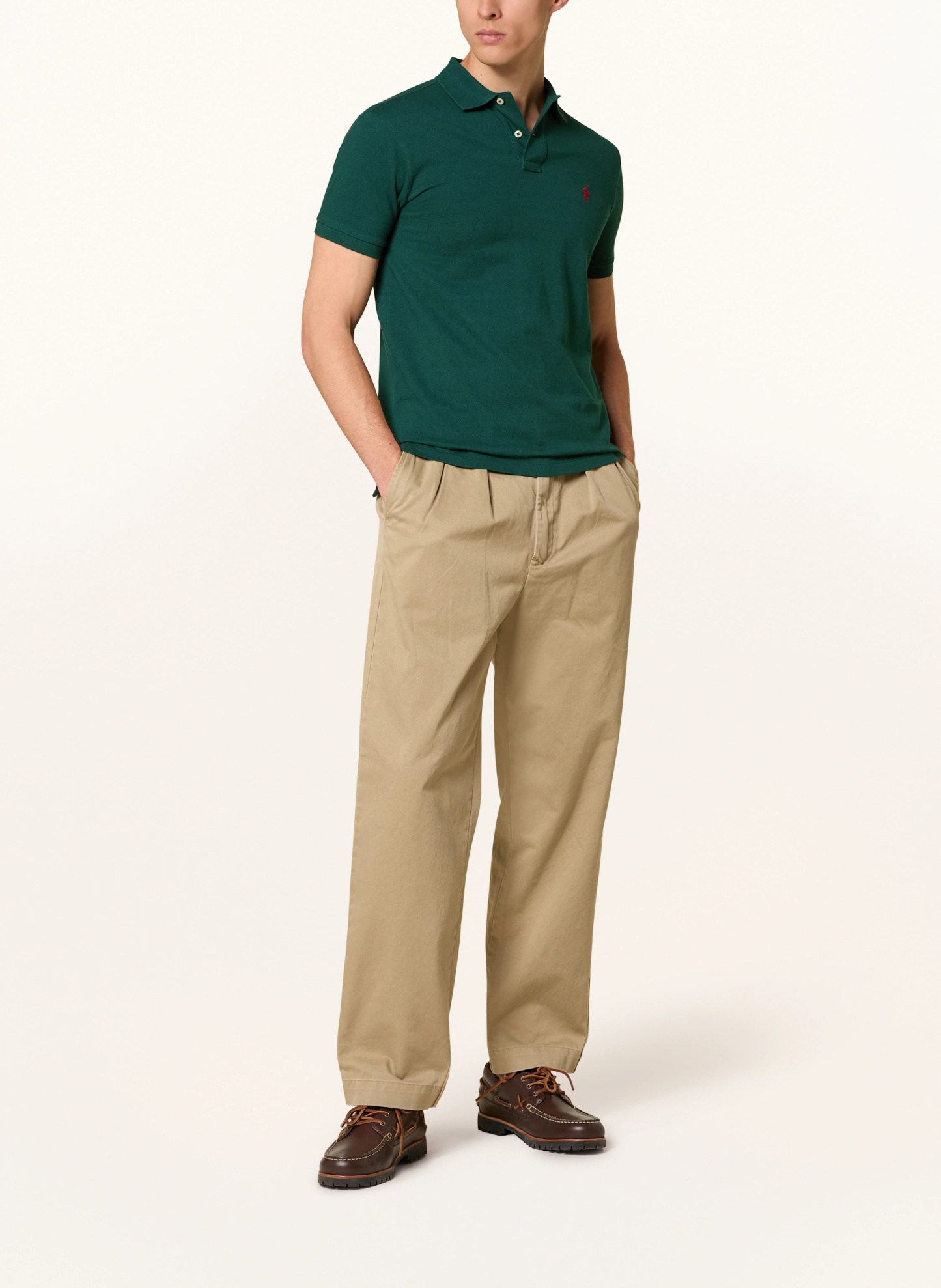 POLO RALPH LAUREN Piqué-Poloshirt Slim Fit – DUNKELGRÜN