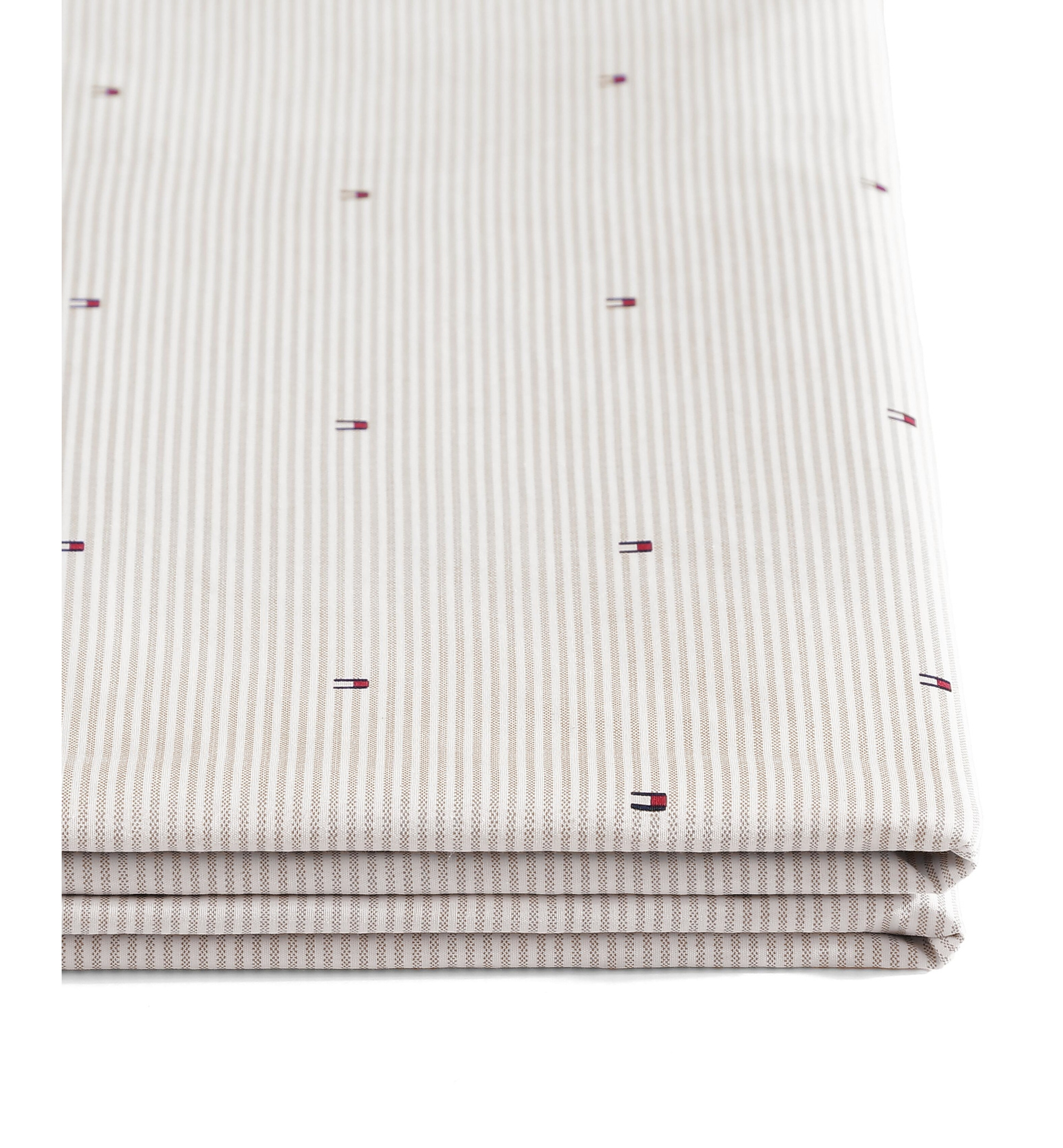 Tommy Hilfiger Ithaca Flag Stripe Cotton Percale Sheet Set - Medium Bei
