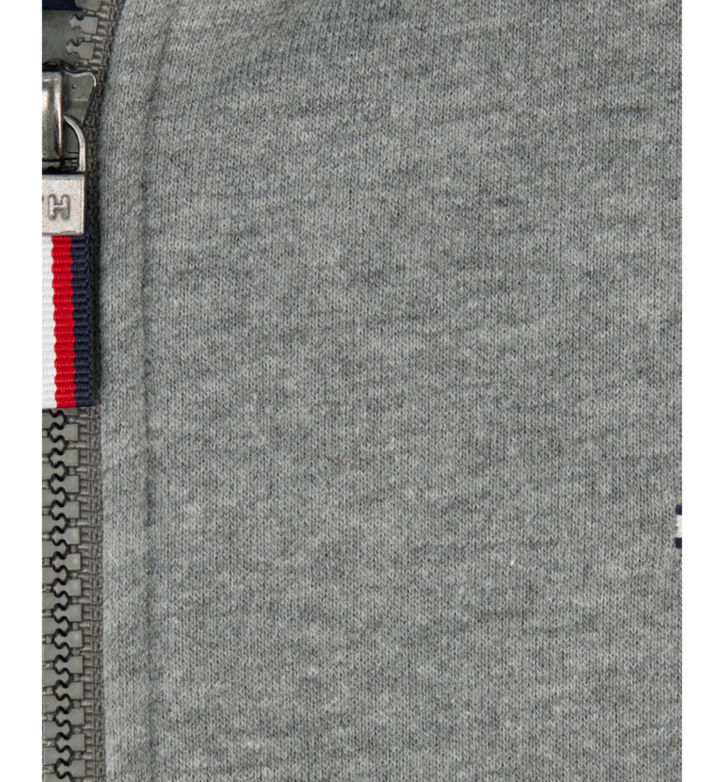 Tommy Hilfiger Boys' 8-20 Signature Full Zip Kangaroo-Pocket Cotton-Polyester Blend Zip Hoodie - Med Gray