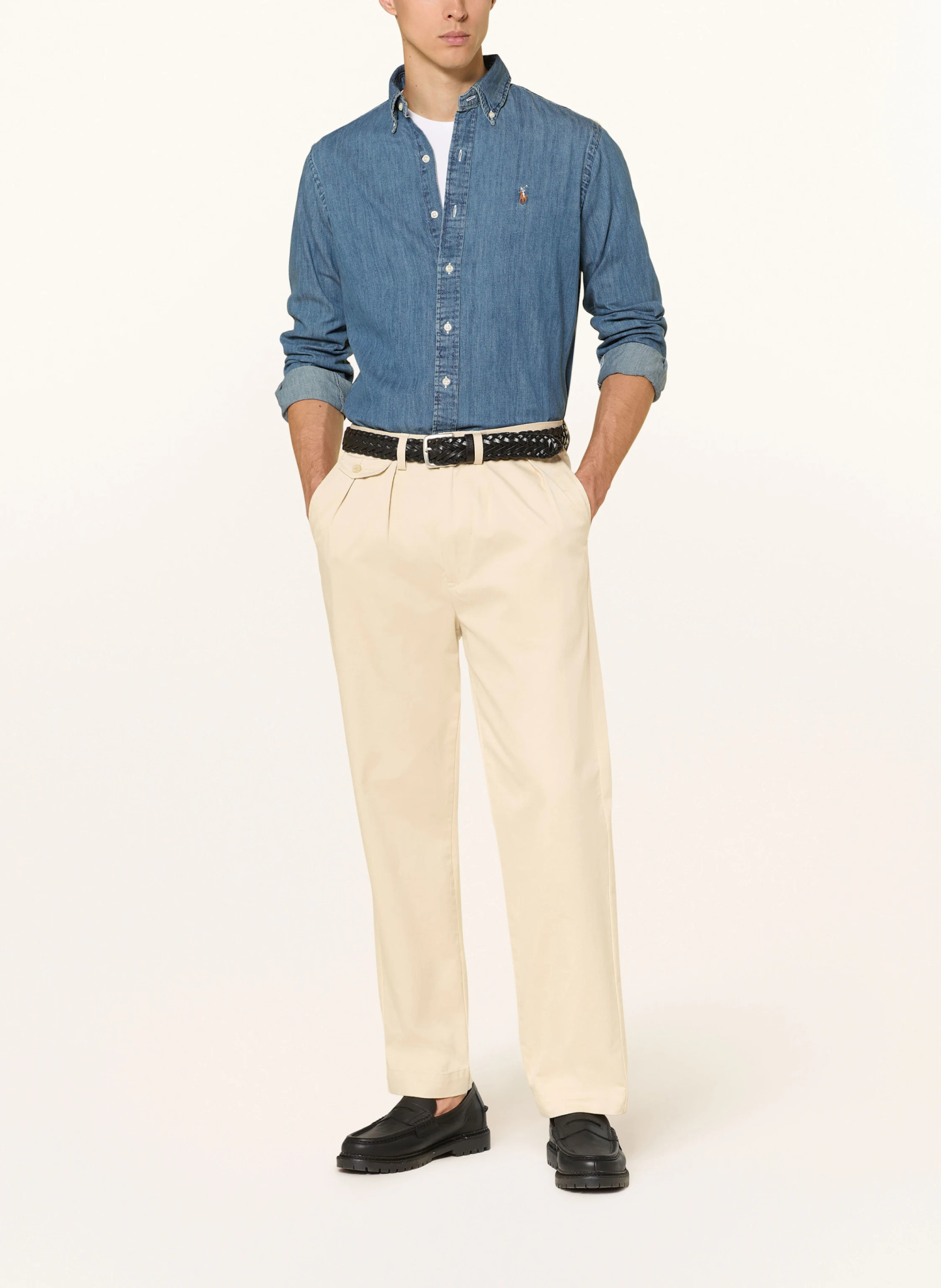 POLO RALPH LAUREN Jeanshemd Custom Fit – BLAU
