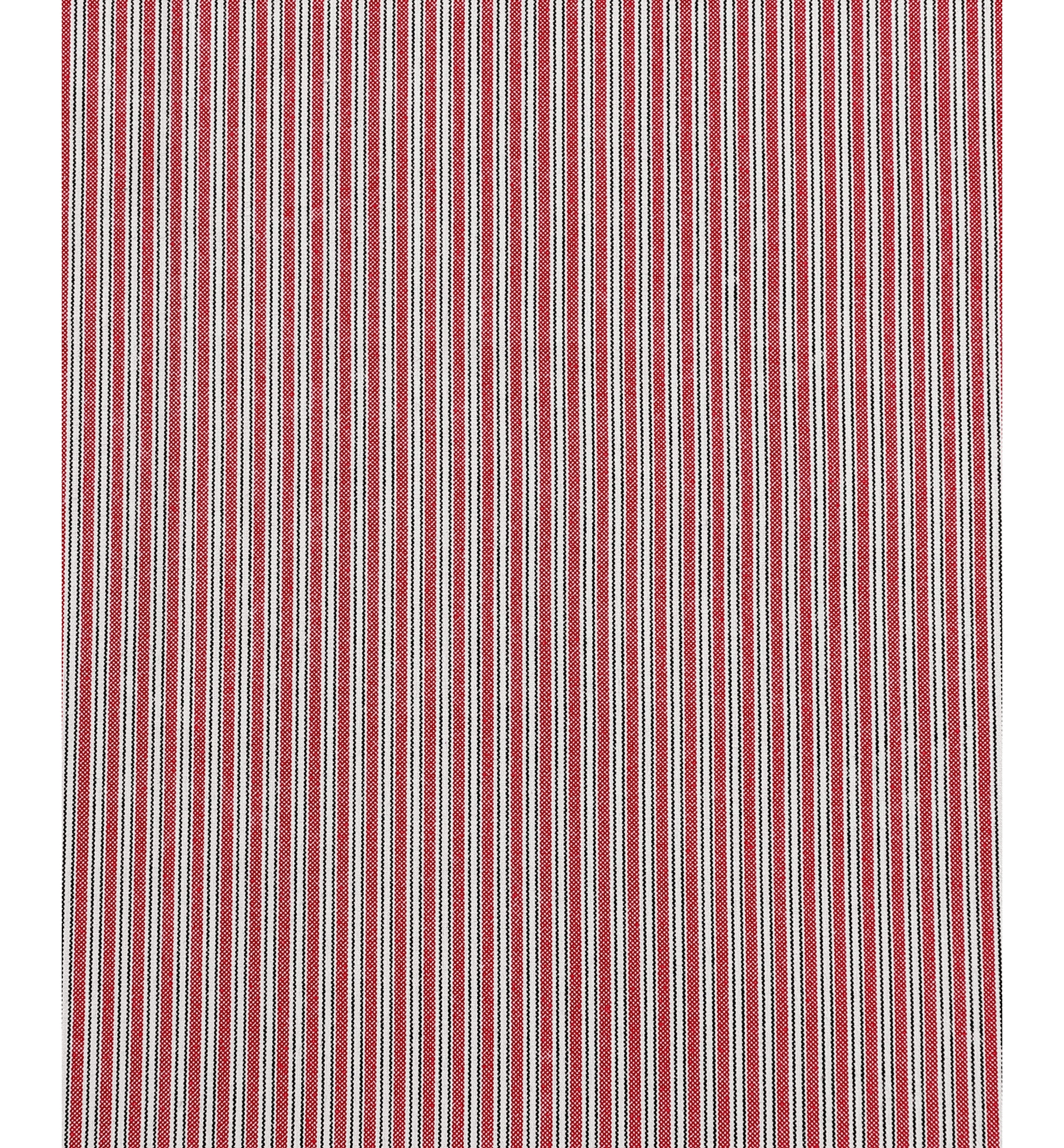 Tommy Hilfiger Printed 200-Thread Count Cotton Percale Sheet Set - Highland Ticking Stripe Red
