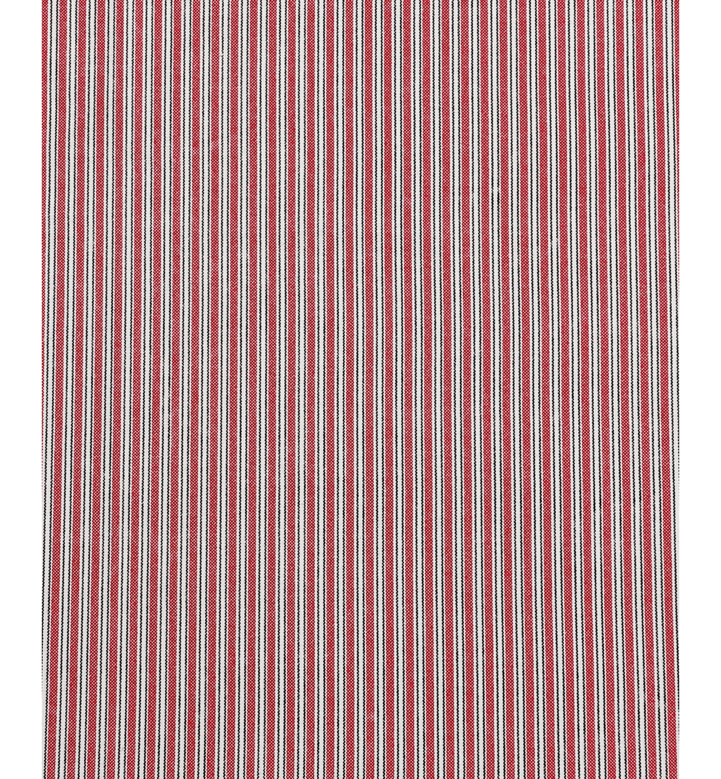 Tommy Hilfiger Printed 200-Thread Count Cotton Percale Sheet Set - Highland Ticking Stripe Red