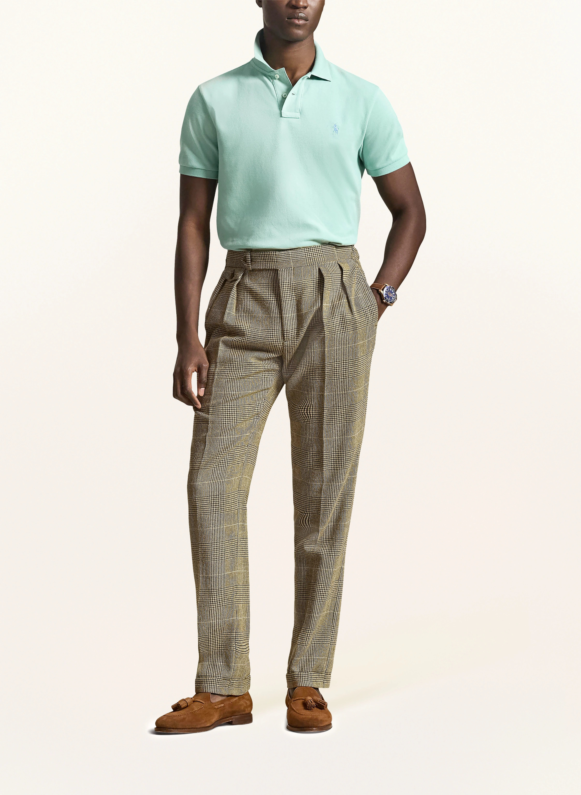 POLO RALPH LAUREN Piqué-Poloshirt Custom Slim Fit – HELLGRÜN / HELLBLAU