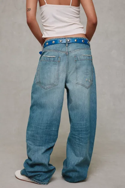 BDG Jaya Baggy Boyfriend Jeans - Hunter Blue