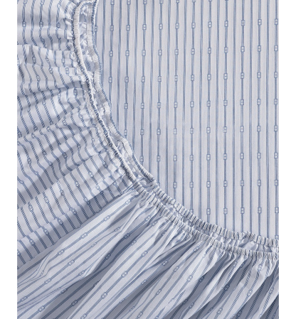 Tommy Hilfiger Printed 200-Thread Count Cotton Percale Sheet Set - Monogram Pastel Blue