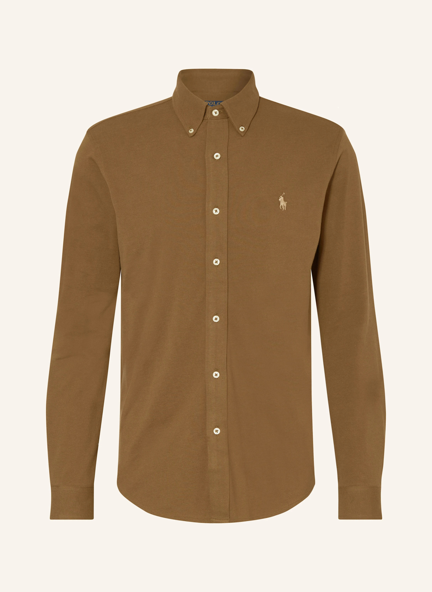 POLO RALPH LAUREN Piqué-Hemd Custom Fit – BRAUN