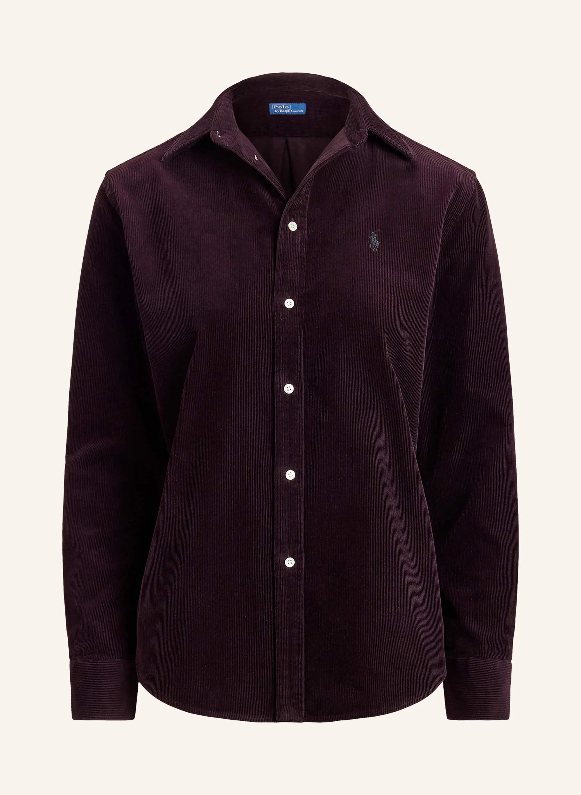 POLO RALPH LAUREN Hemdbluse aus Cord – DUNKELROT