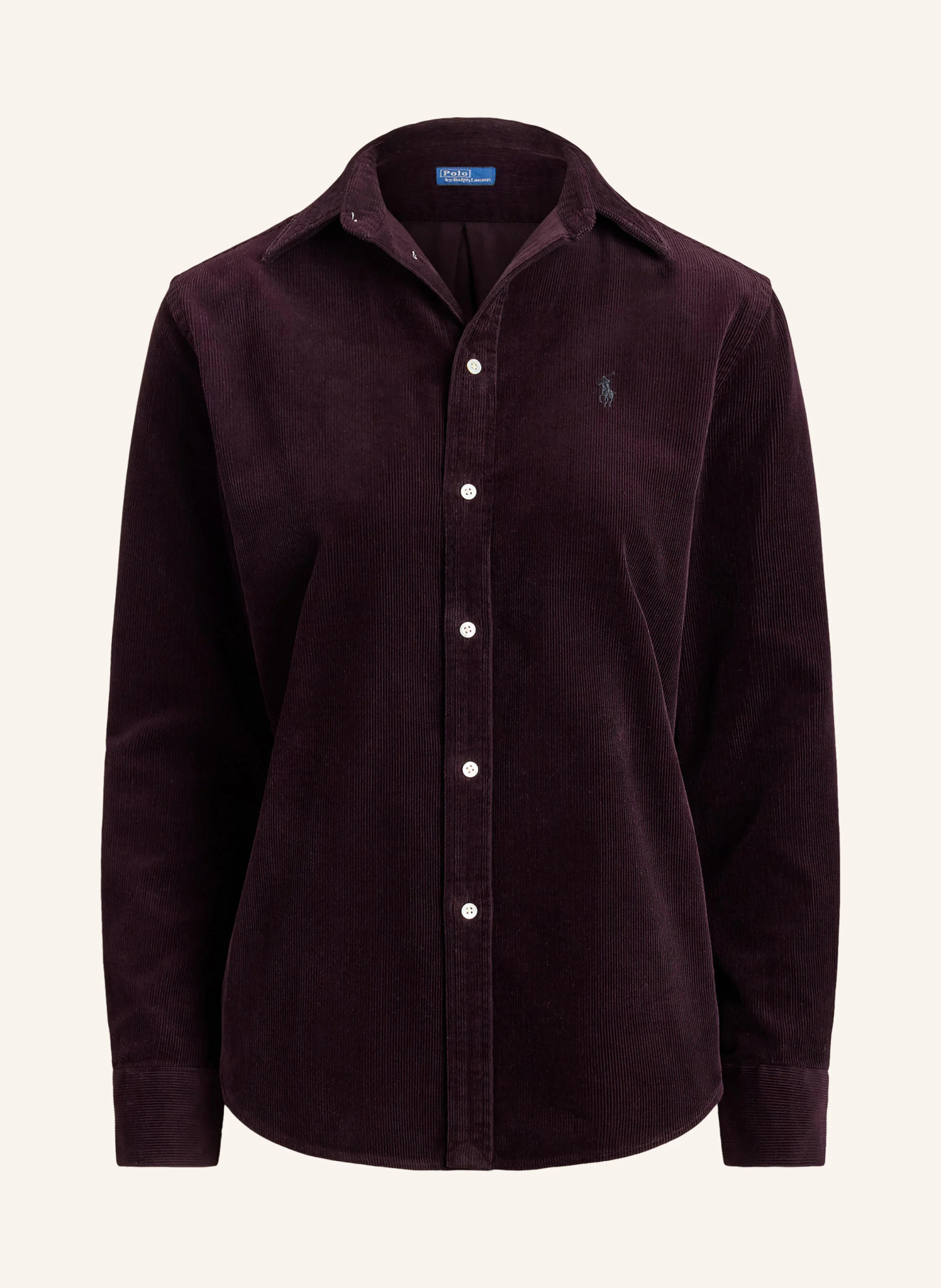 POLO RALPH LAUREN Hemdbluse aus Cord – DUNKELROT