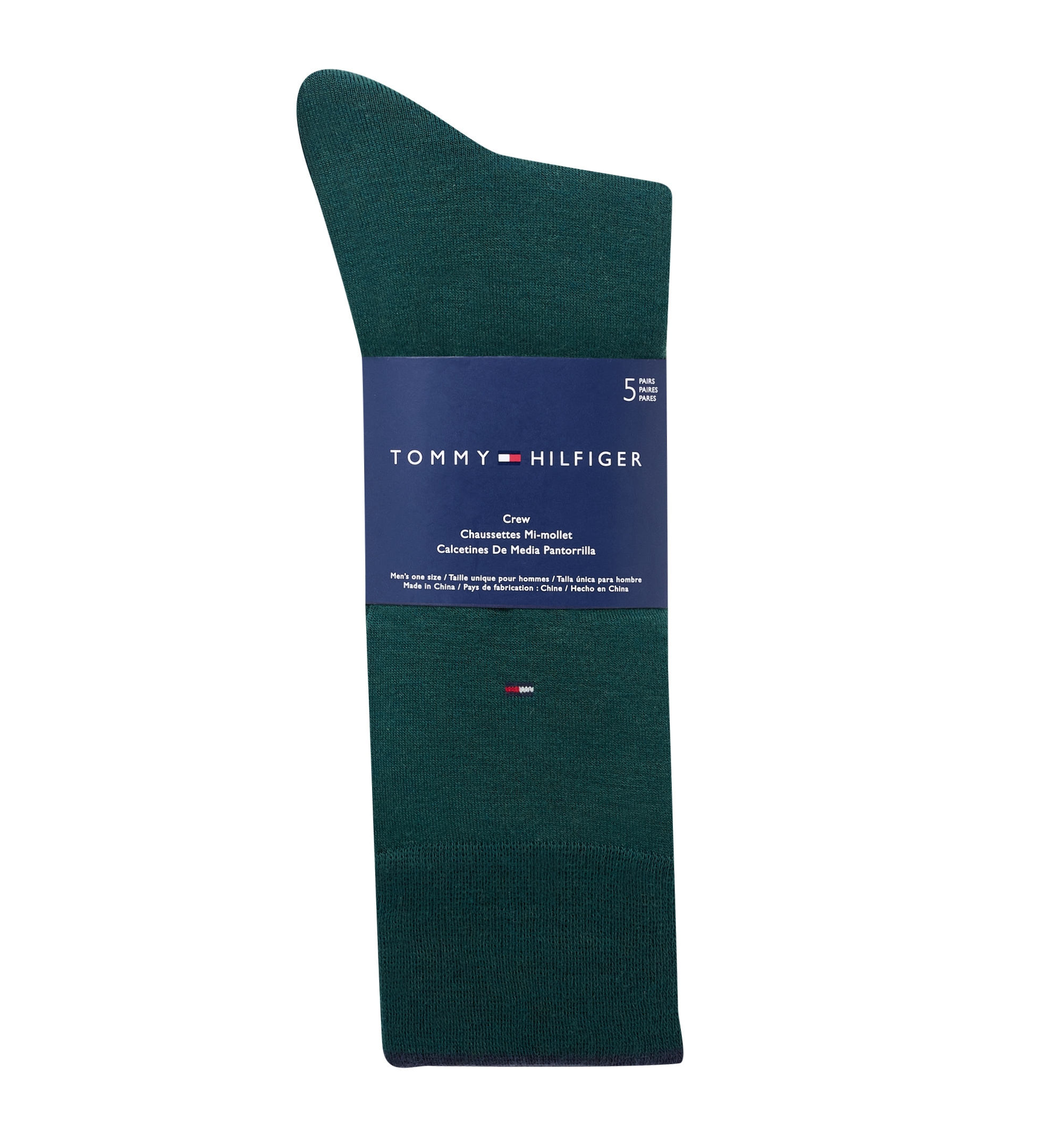 Tommy Hilfiger Men's Dress Socks, 5-Pack - Green