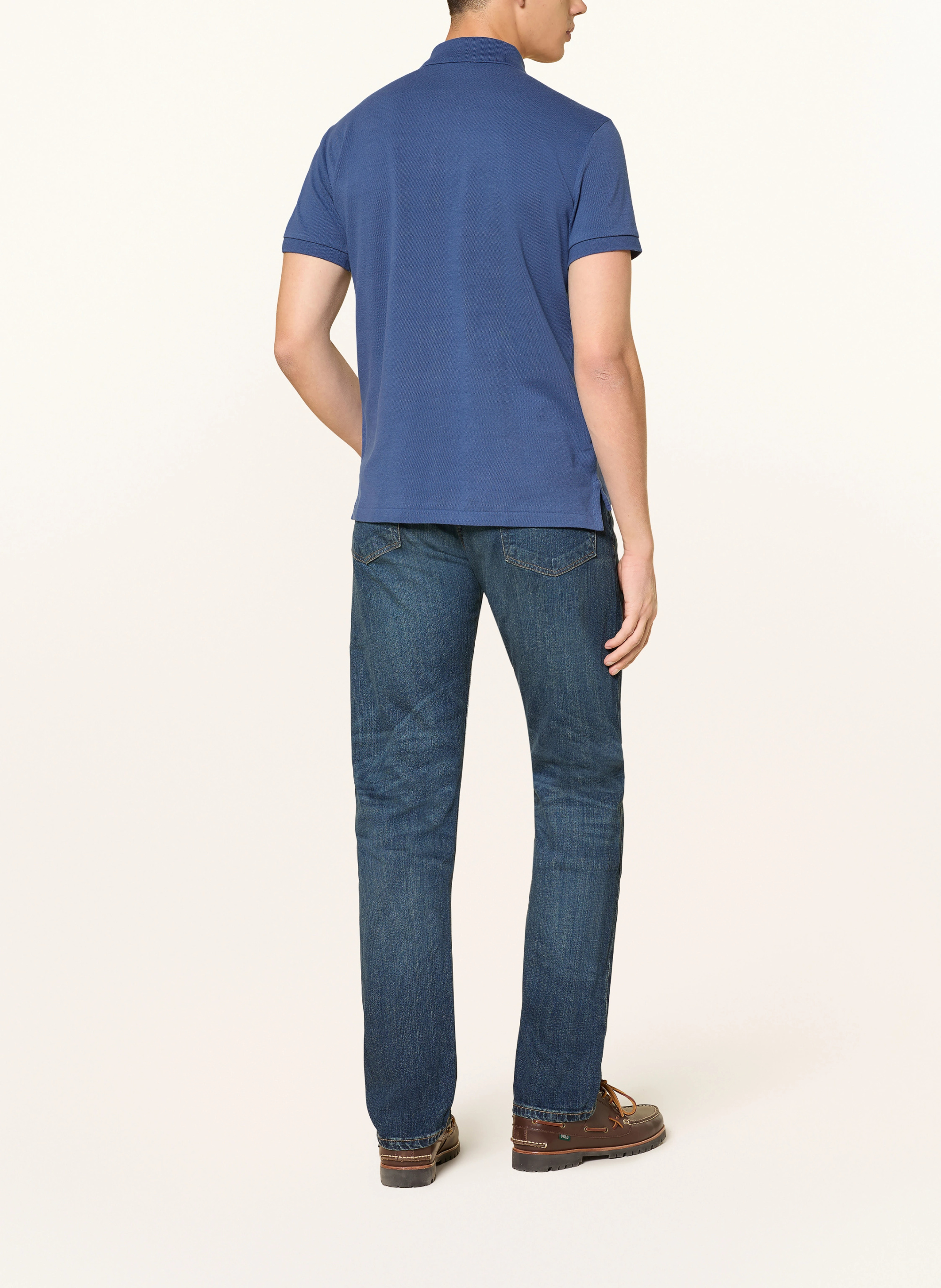 POLO RALPH LAUREN Piqué-Poloshirt Custom Slim Fit – BLAU / HELLBLAU