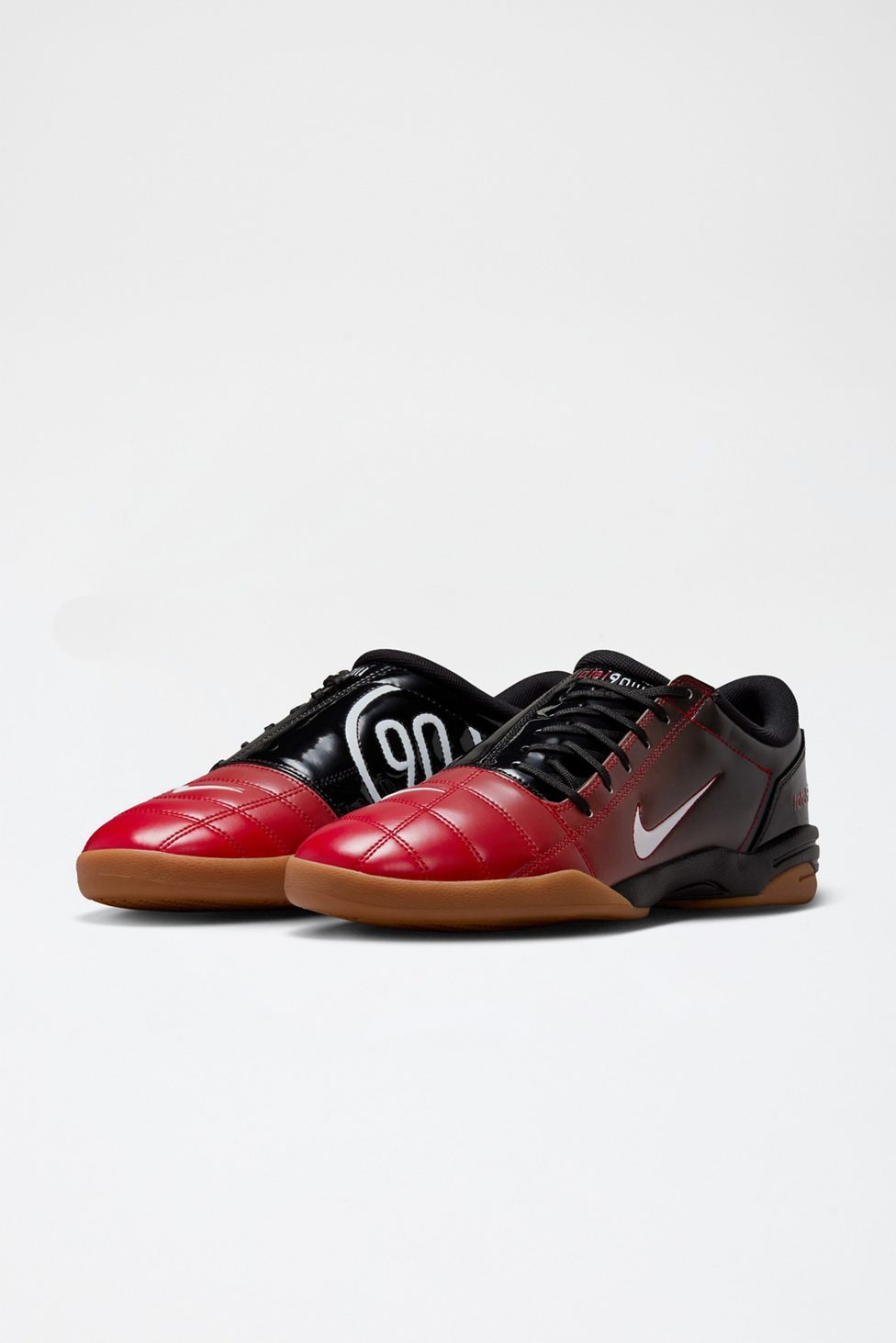 Nike Men's T90 Athletic Sneakers - Black/White-University Re