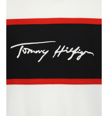 Tommy Hilfiger Boys' 2T-7 Color-Block Short-Sleeve T-Shirt - White/Header