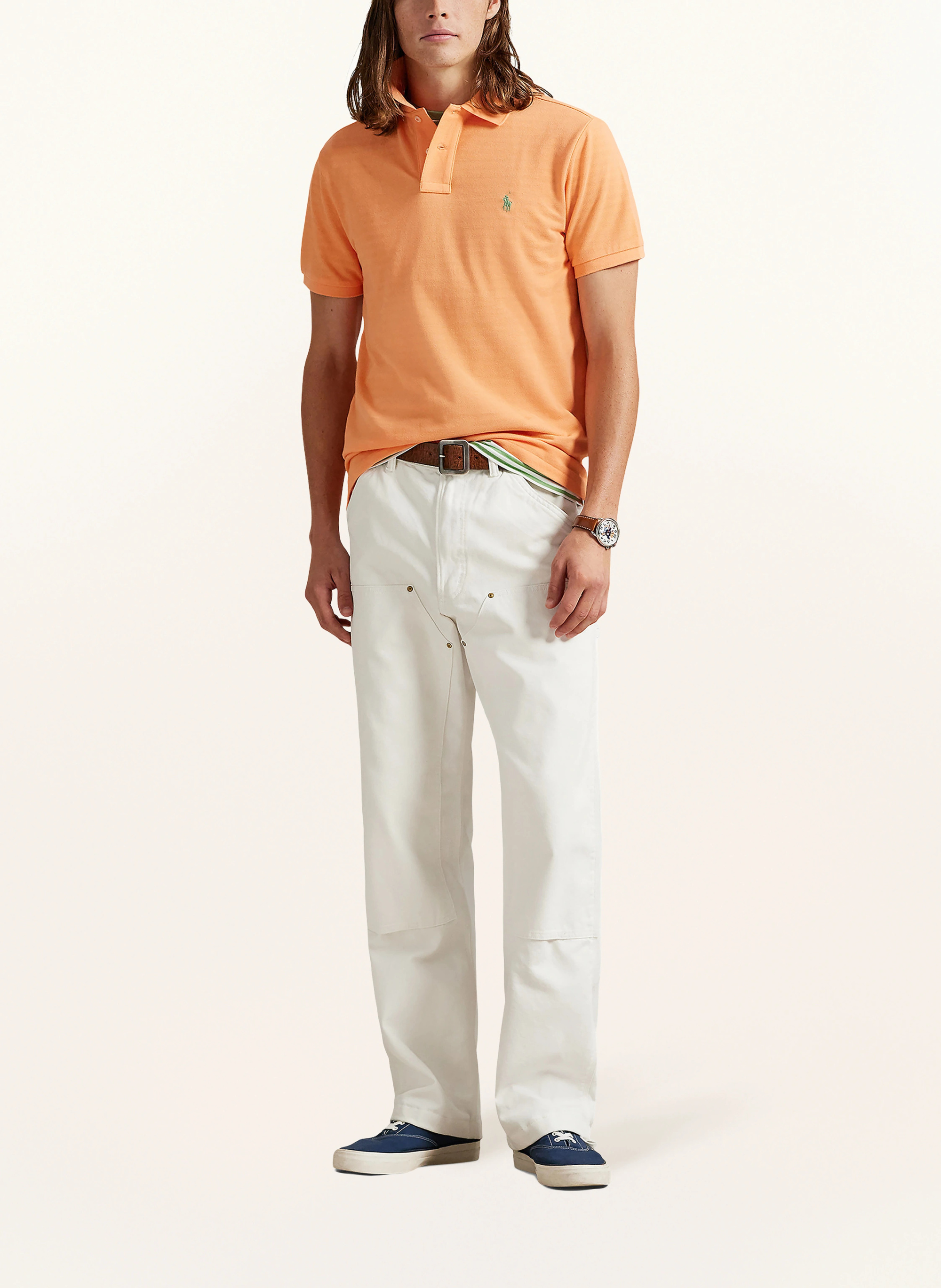 POLO RALPH LAUREN Piqué-Poloshirt Custom Slim Fit – ORANGE (2)