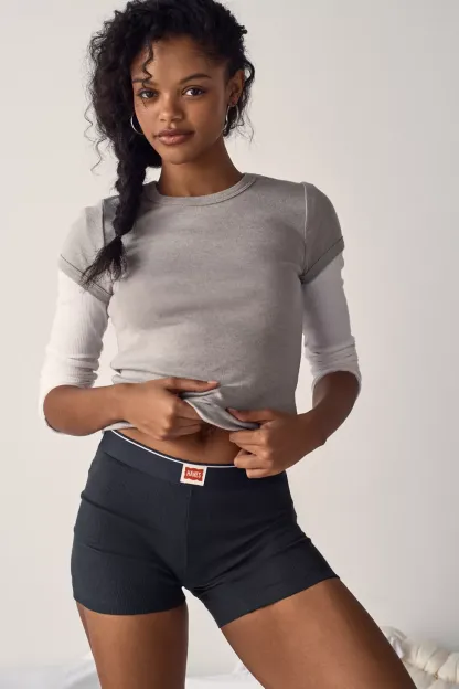 Hanes UO Exclusive Jersey Knit Boxer Briefs - Black