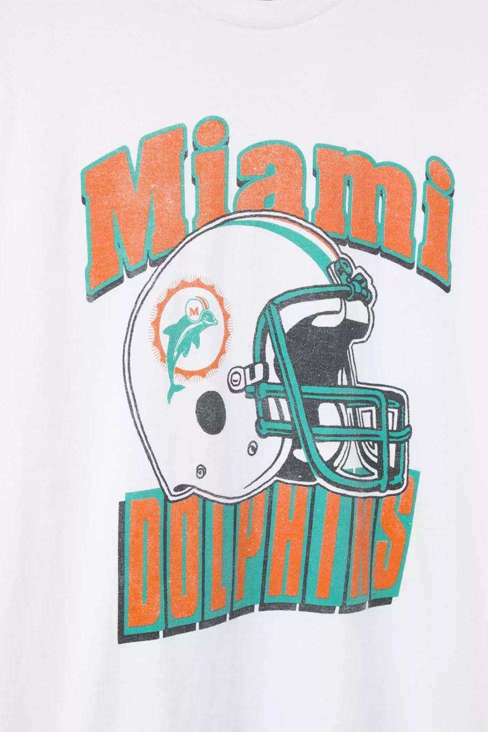 Junk Food NFL Throwback Helmet Flea Market Tee - Miami Dolphins