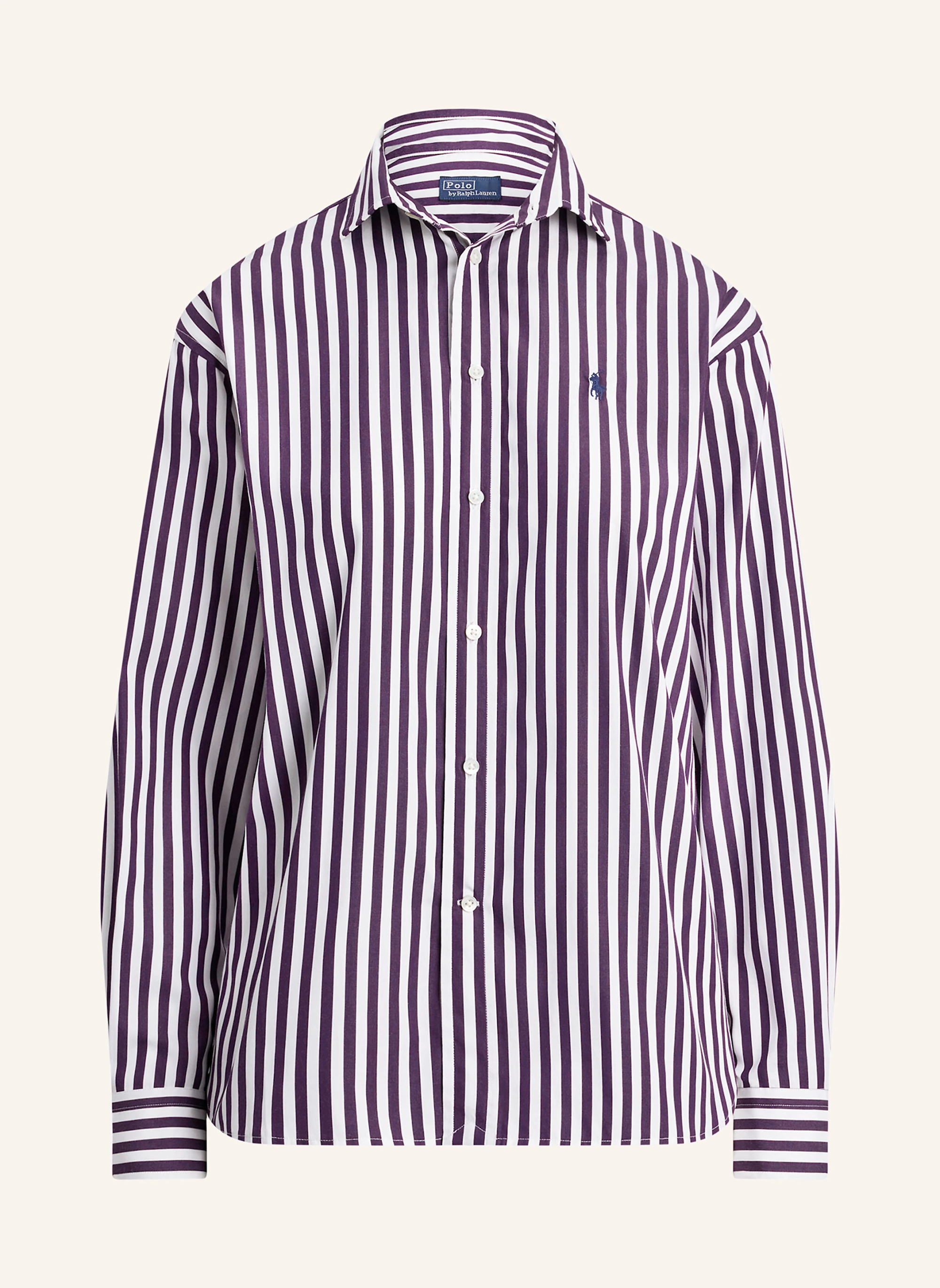 POLO RALPH LAUREN Hemdbluse – WEISS / DUNKELLILA