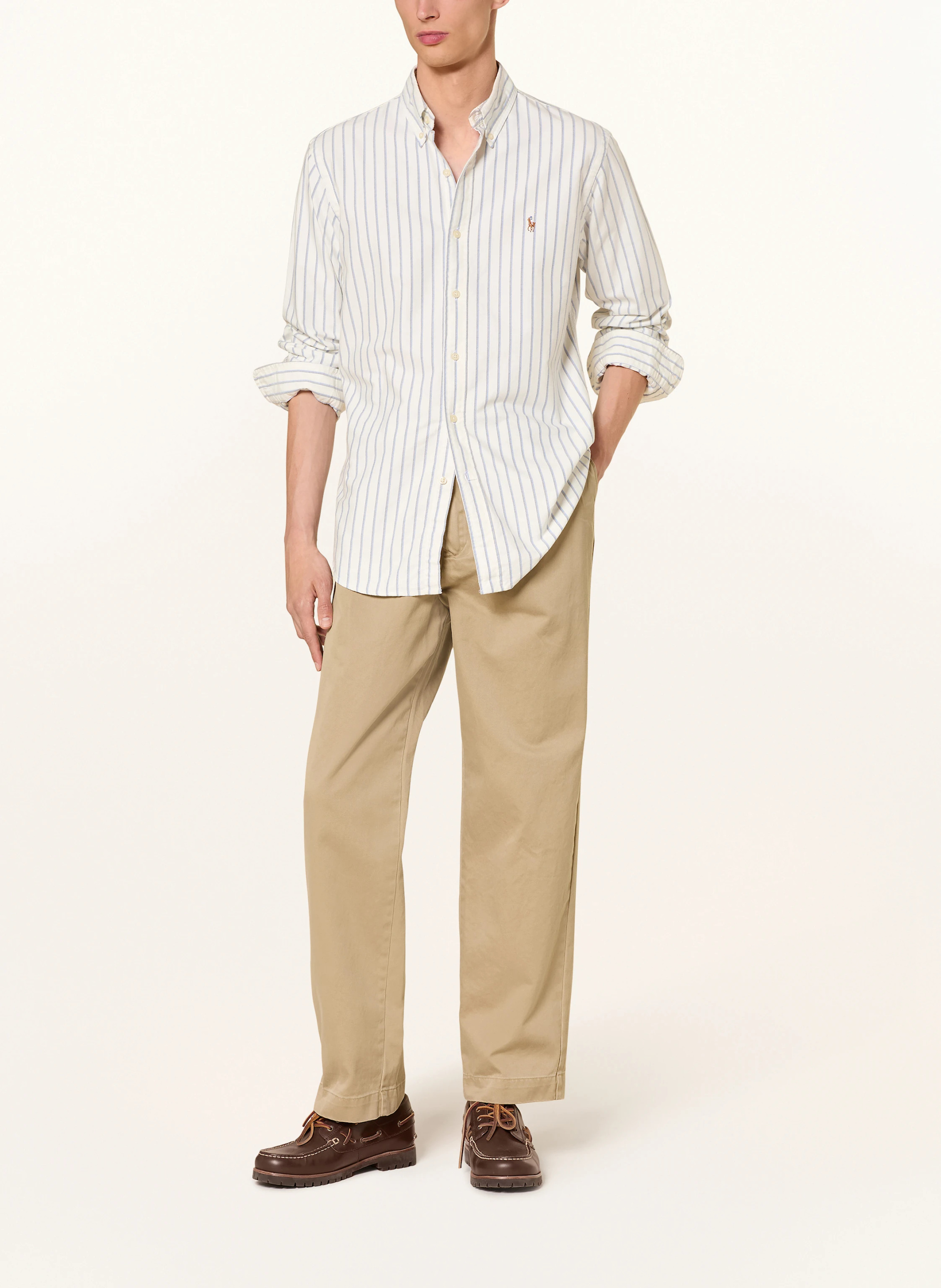 POLO RALPH LAUREN Oxfordhemd Custom Fit – WEISS / BLAU