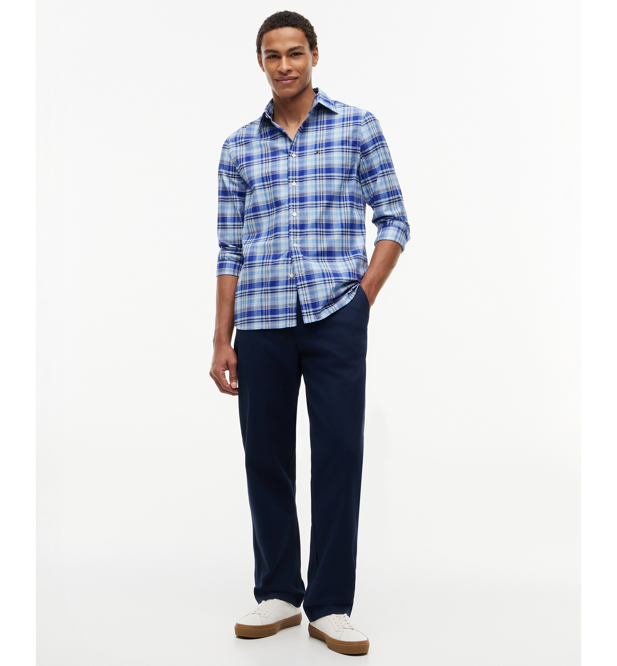 Tommy Hilfiger Men's Oxford Multi-Check Shirt - Wedge Blue / Check
