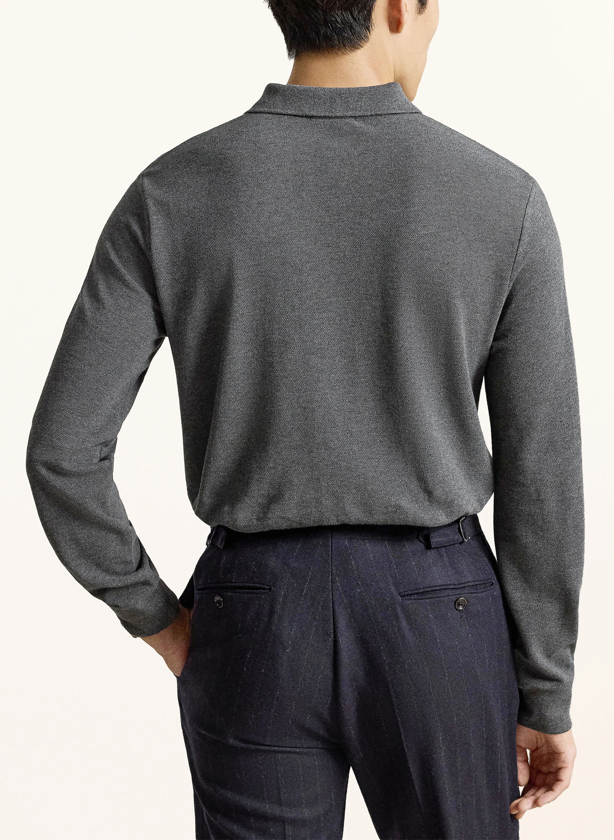 POLO RALPH LAUREN Piqué-Poloshirt Custom Slim Fit – DUNKELGRAU