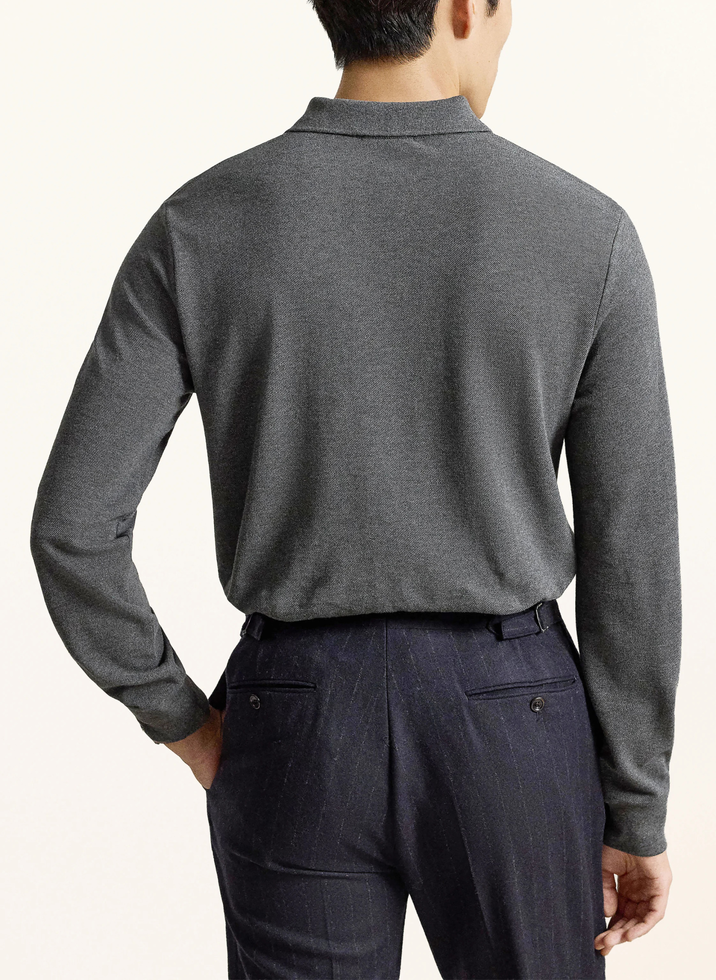 POLO RALPH LAUREN Piqué-Poloshirt Custom Slim Fit – DUNKELGRAU