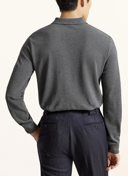 POLO RALPH LAUREN Piqué-Poloshirt Custom Slim Fit – DUNKELGRAU
