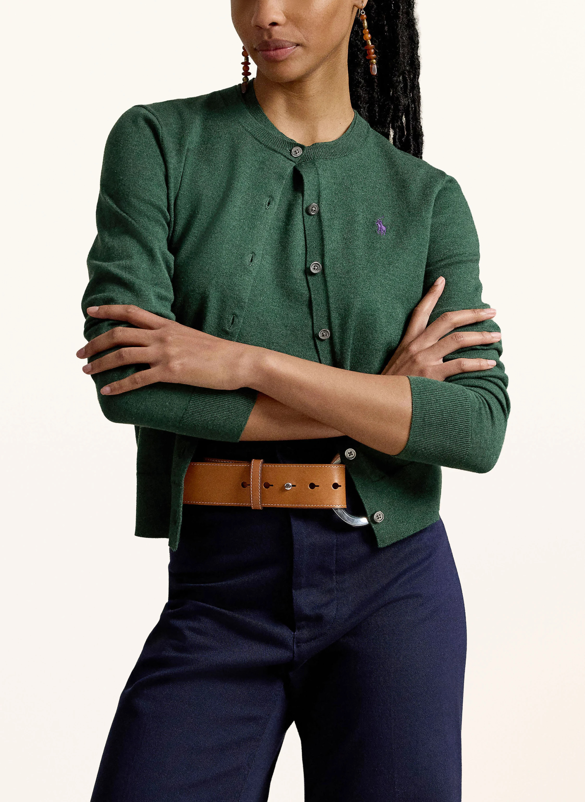 POLO RALPH LAUREN Strickjacke – DUNKELGRÜN