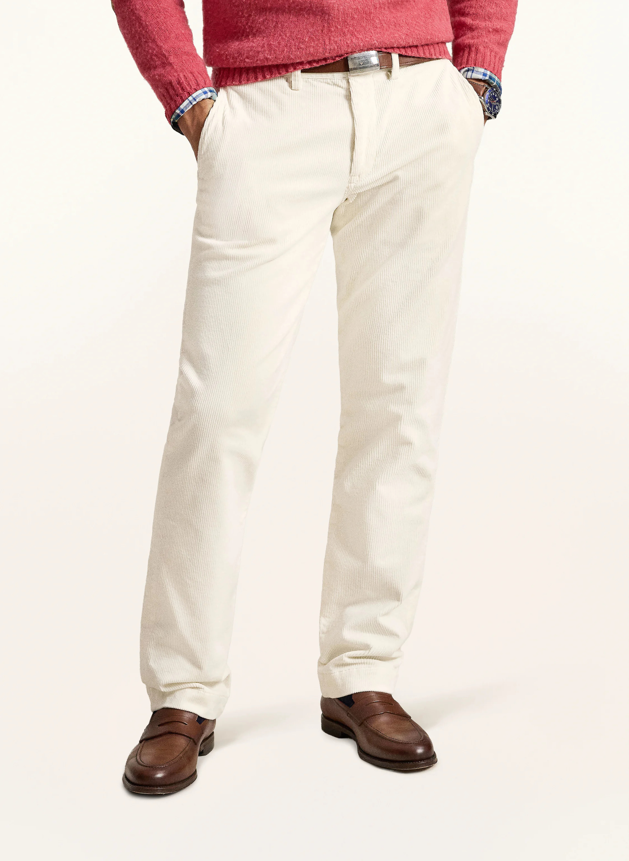 POLO RALPH LAUREN Cordchino Stretch Straight Fit – CREME