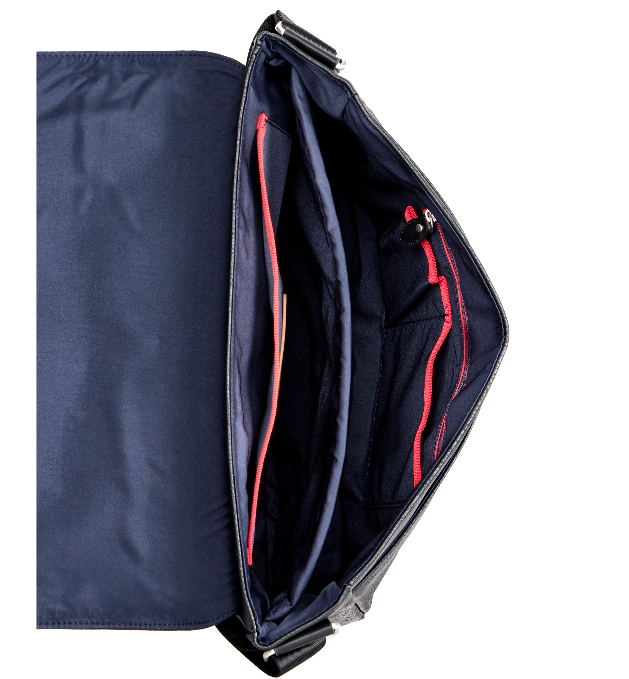 Tommy Hilfiger Men's Pebble Faux-Leather Leo Messenger Bag - Black