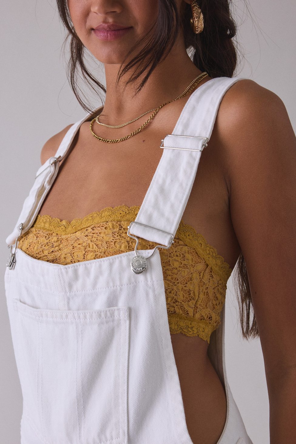 BDG Rih Extreme Barrel-Leg Overalls - White