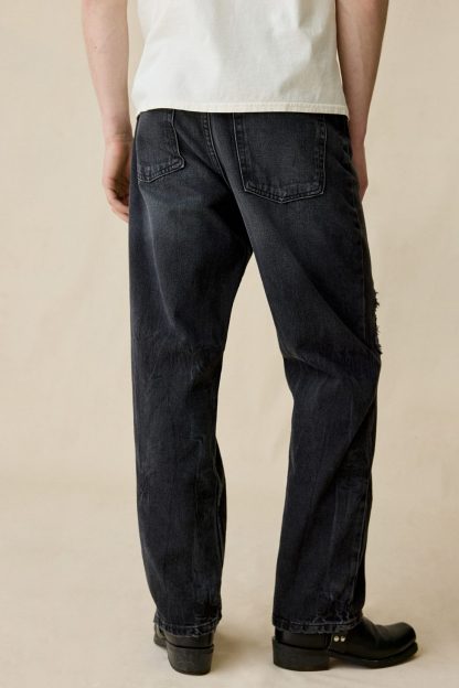 BDG Repaired Relaxed Straight Fit Jeans - Charcoal