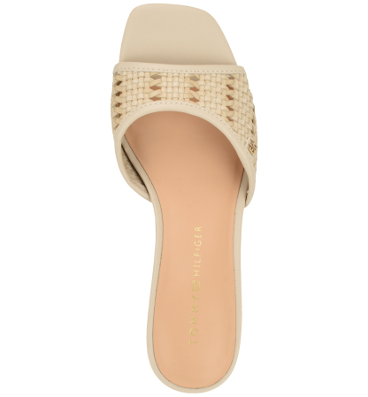 Tommy Hilfiger Women's Claihre Woven Kitten Heel Sandal - Ivory