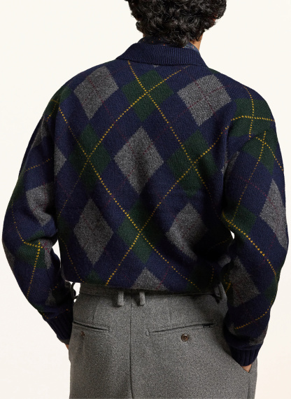 POLO RALPH LAUREN Pullover – DUNKELBLAU / GRAU / GRÜN