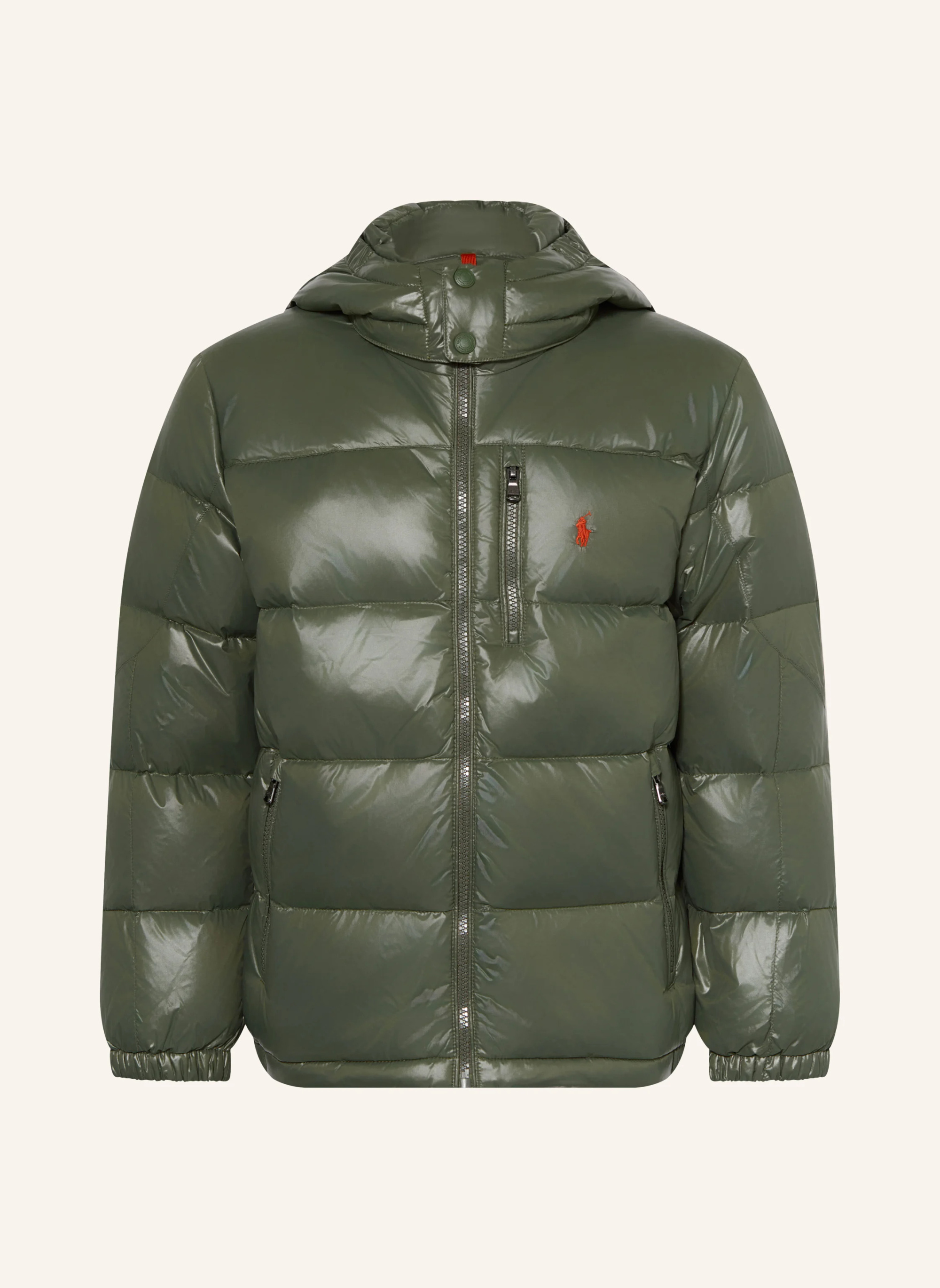 POLO RALPH LAUREN Daunenjacke mit abnehmbarer Kapuze – OLIV