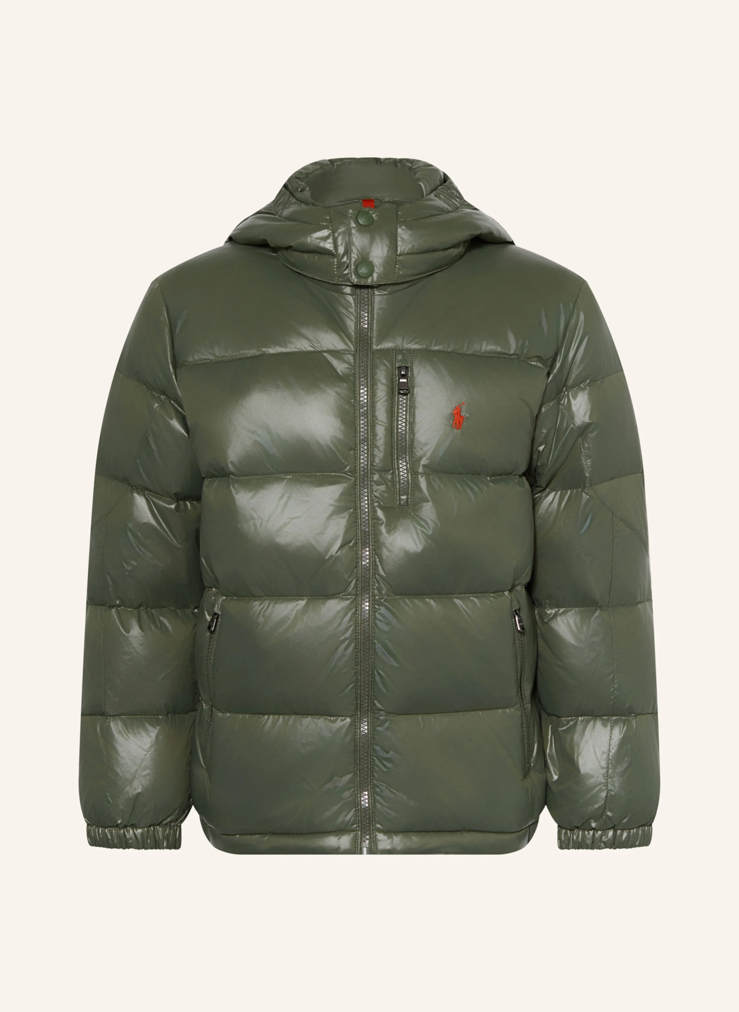 POLO RALPH LAUREN Daunenjacke mit abnehmbarer Kapuze – OLIV