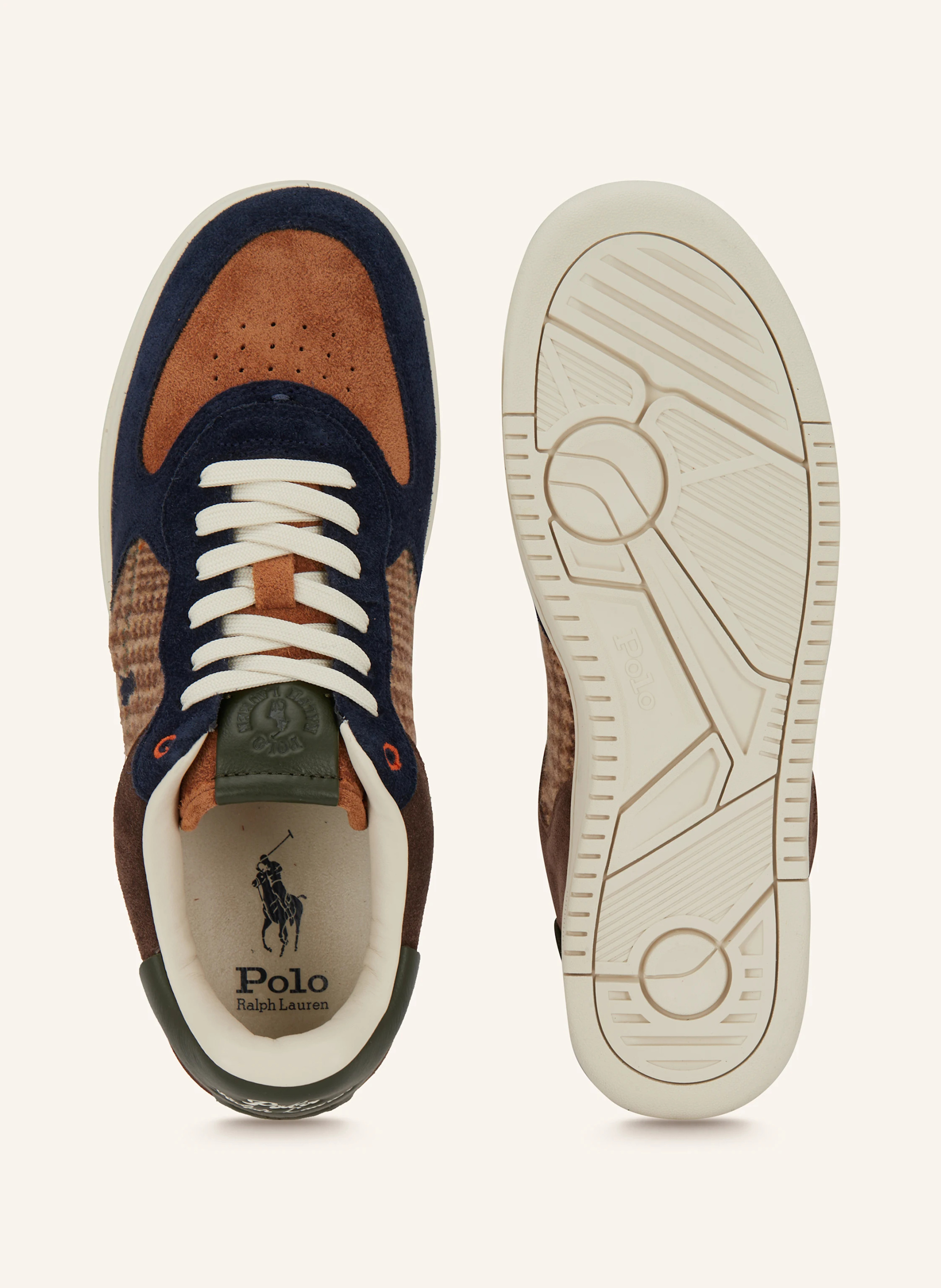 POLO RALPH LAUREN Sneaker MASTERS – DUNKELBLAU / BRAUN / KHAKI